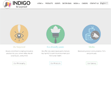 Tablet Screenshot of indigopaints.com